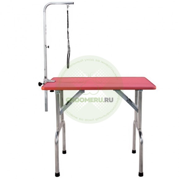 Стол для груминга Toex 90х60хH76 см складной, розовый